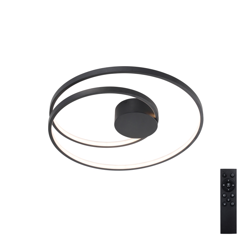 Brilagi - Lámpara de techo LED regulable TWISTER LED/48W/230V 3000-6000K diámetro 50 cm negra + mando a distancia
