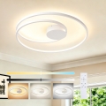 Brilagi - Luminaria de techo LED regulable TWISTER LED/75W/230V 3000-6000K diámetro 70 cm blanco + mando a distancia