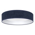 Brilagi - Luminaria de techo LED regulable VELVET SMARTIX LED/24W/230V 3000–6000K Ø 45 cm azul Wi‑Fi compatible con Tuya y Beacon + mando a distancia
