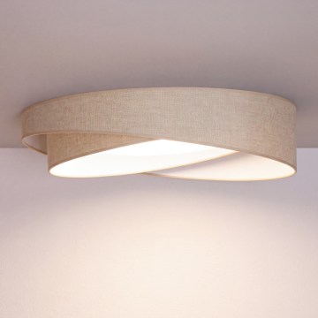 BRILAGI - Luminaria de techo LED regulable VELVET TWIST LED/36W/230V 3000-6000K Ø 65 cm Wi-Fi Tuya Beacon beige + mando a distancia