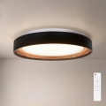 Brilagi - Luminaria de techo LED regulable WALDO LED/48W/230V 3000–6500 K Ø 40 cm negro/dorado + mando a distancia