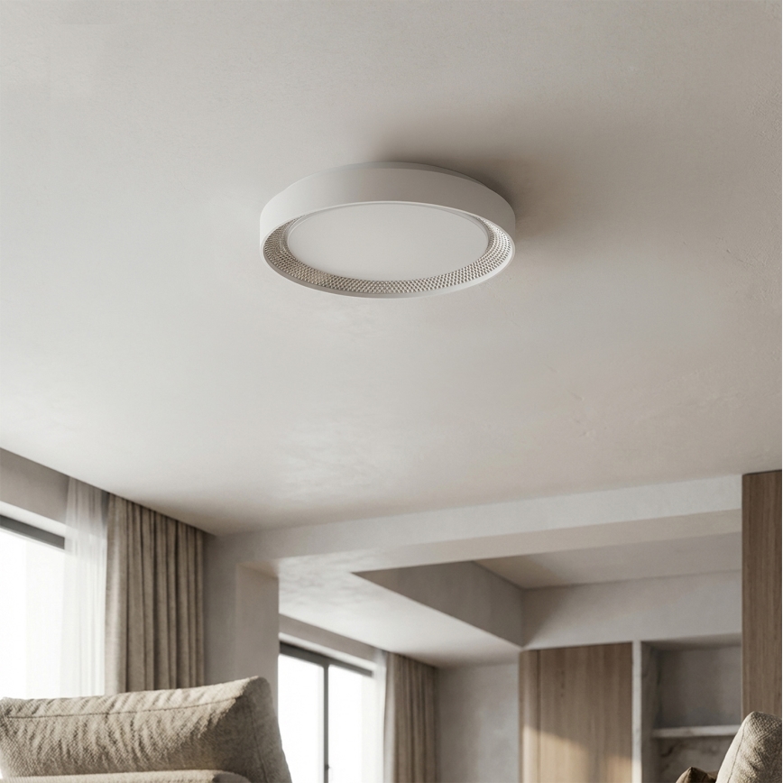 Brilagi - Luminaria de techo LED regulable WALDO LED/48W/230V 3000-6500K diámetro 40 cm blanco/plata + mando a distancia