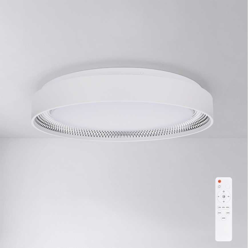 Brilagi - Luminaria de techo LED regulable WALDO LED/48W/230V 3000-6500K diámetro 40 cm blanco/plata + mando a distancia