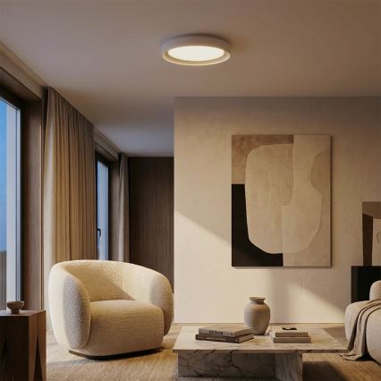 Brilagi - Luminaria de techo LED regulable WALDO LED/48W/230V 3000-6500K diámetro 40 cm blanco/plata + mando a distancia