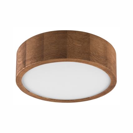 Brilagi - Luminaria de techo LED RGBW regulable CARVALHO 1xE27/9W/230V 2700-6500K Wi-Fi roble, diámetro 27,5 cm