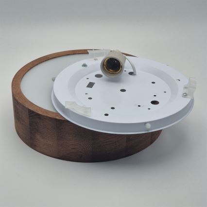 Brilagi - Luminaria de techo LED RGBW regulable CARVALHO 1xE27/9W/230V 2700-6500K Wi-Fi roble, diámetro 27,5 cm