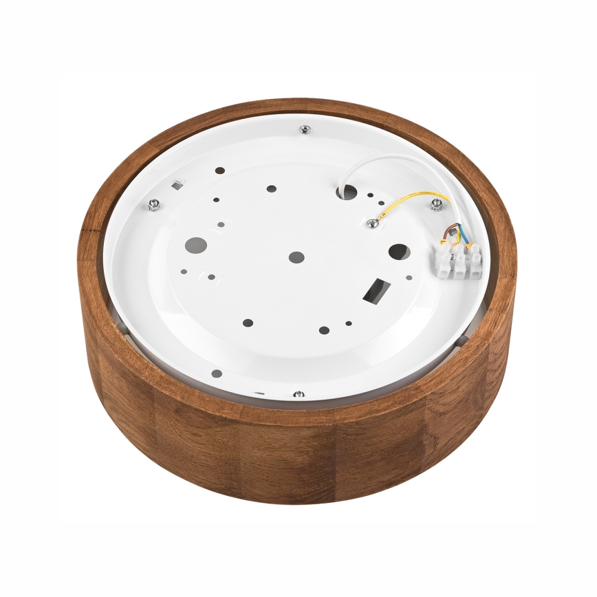 Brilagi - Luminaria de techo LED RGBW regulable CARVALHO 1xE27/9W/230V 2700-6500K Wi-Fi roble, diámetro 27,5 cm
