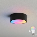 Brilagi - Luminaria de techo LED RGBW regulable CLARE 1xE27/9W/230V 2700-6500K Ø 20 cm Wi-Fi negra