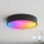 Brilagi - Luminaria de techo LED RGBW regulable para baño CLARE 3xE27/9W/230V 2700-6500K Ø 40 cm IP54 Wi-Fi negra