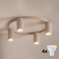 BRILAGI - Luminaria de techo LED RGBW regulable SELE 4xGU10/6,5W/230V 2700-6500K beige