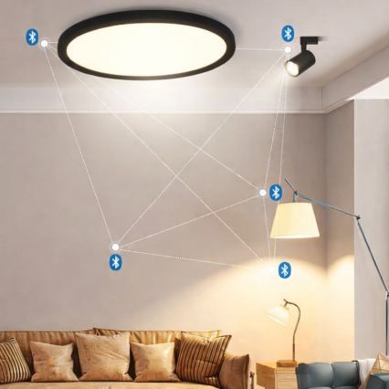 Brilagi - LED RGBW Luminaria de techo regulable VIBE LED/24W/230V 3000-6500K Ø 29 cm negra + mando a distancia