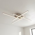 Brilagi - Luminaria de techo LED STRIPES/37W/230V 68x68 cm plateada
