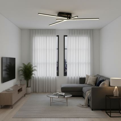 Brilagi - Plafón LED de techo STRIPES LED/30W/230V 51x78 cm negro