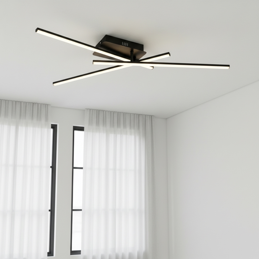 Brilagi - Plafón LED de techo STRIPES LED/30W/230V 51x78 cm negro