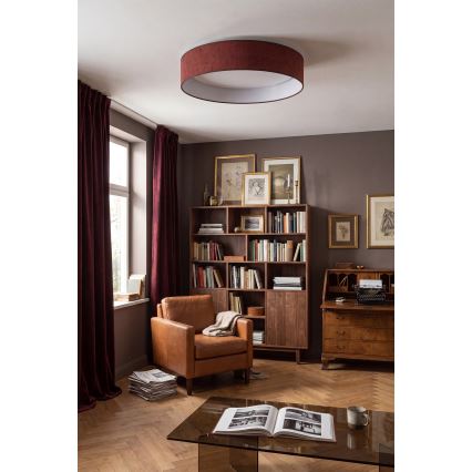 Brilagi - Luminaria de techo LED VELVET VARI LED/24W/230V 3000/4000/6500K diámetro 45 cm burdeos
