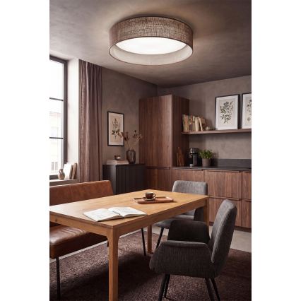 Brilagi - Plafón LED VELVET VARI LED/24W/230V 3000/4000/6500K Ø 45 cm marrón