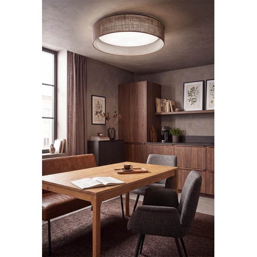Brilagi - Plafón LED VELVET VARI LED/24W/230V 3000/4000/6500K Ø 45 cm marrón