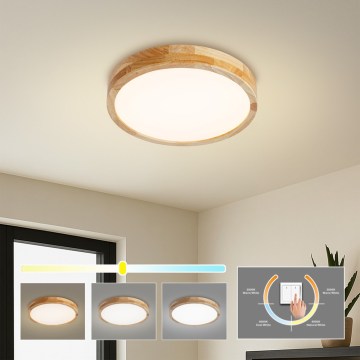 BRILAGI - Luminaria de techo LED WOODLINE LED/24W/230V 3000/4000/6000K roble Ø 30 cm