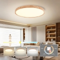 Brilagi - Luminaria de techo LED WOODROUND LED/40W/230V 3000/4000/6000K Ø 60 cm de madera IRC 90