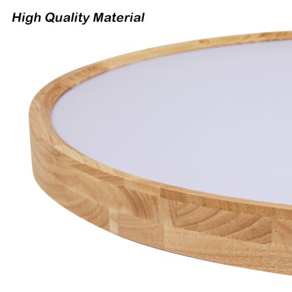 Brilagi - Luminaria de techo LED WOODROUND LED/40W/230V 3000/4000/6000K Ø 60 cm de madera IRC 90