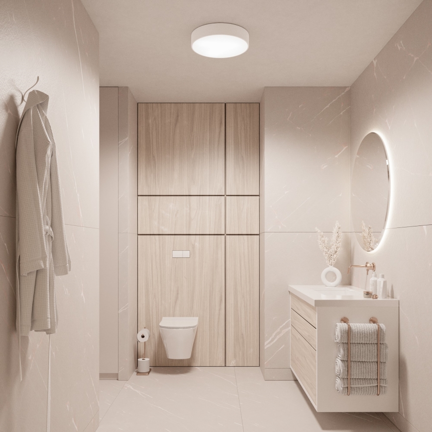 Brilagi - Lámpara de techo para baño LED RGBW regulable CLARE 3xE27/9W/230V 2700-6500K Ø 40 cm IP54 Wi-Fi blanca