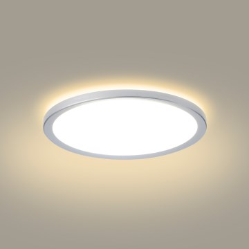 Brilagi - Luminaria de techo para baño LED ULTRA SLIM/12W/230V Ø 22,5 cm plateada IP54