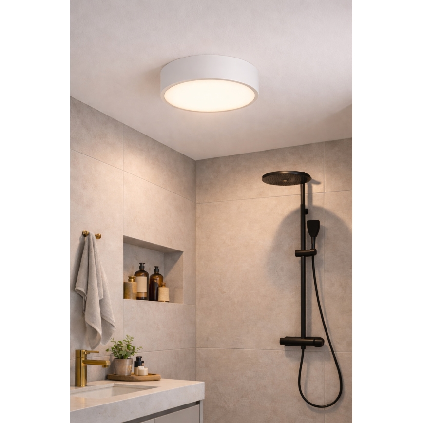 Brilagi - Luminaria de techo para baño POOL 4xE27/15W/230V, diámetro 50 cm, IP54, blanca