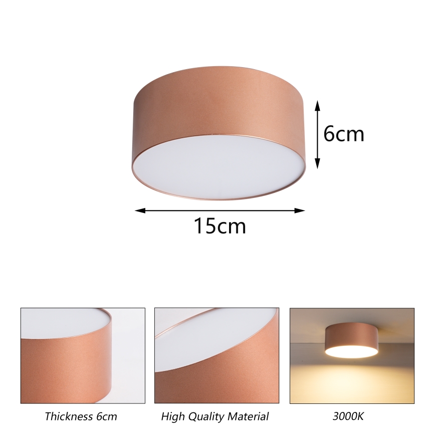 BRILAGI - Luminaria de techo para exterior FORIS LED/20W/230V Ø 15 cm acabado en bronce IP44