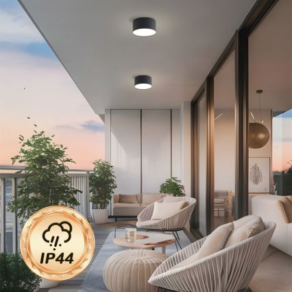 BRILAGI - Luminaria de techo para exterior LED FORIS LED/14W/230V, diámetro 12 cm, negra IP44