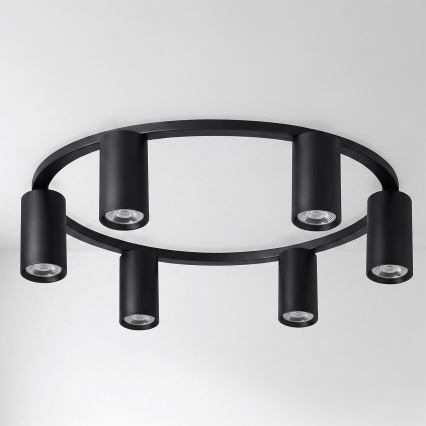 BRILAGI - Luminaria de techo LED RGBW atenuable SELE 6xGU10/6,5W/230V 2700-6500K negra + mando a distancia