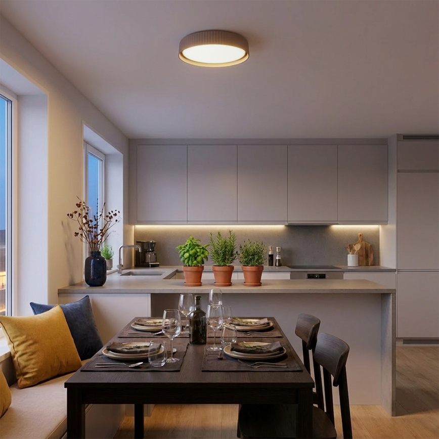 Brilagi - Luminaria de techo LED regulable LUCIA LED/48W/230V 3000-6500K Ø 41 cm taupe + mando a distancia