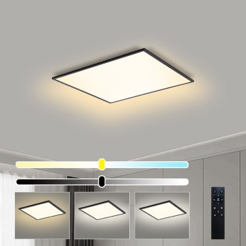 Brilagi - Luminaria de techo regulable SLIMFRAME LED/36W/230V 45x45 cm 3000-6000K negra + mando a distancia
