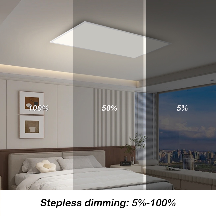 Brilagi - Plafón LED regulable SLIMFRAME LED/80W/230V 120x60 cm 3000-6000K blanco + mando a distancia