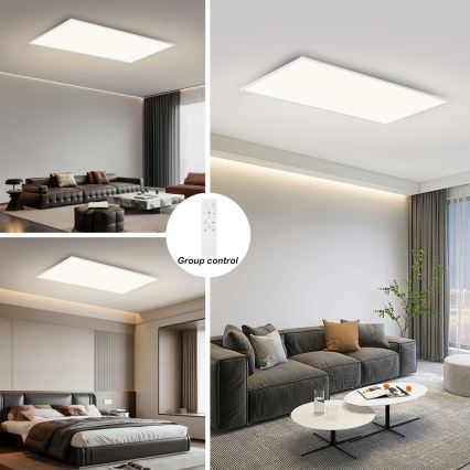 Brilagi - Plafón LED regulable SLIMFRAME LED/80W/230V 120x60 cm 3000-6000K blanco + mando a distancia