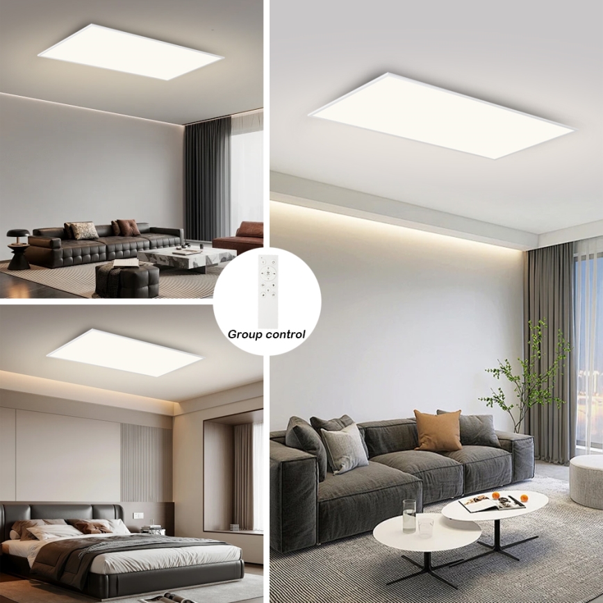 Brilagi - Plafón LED regulable SLIMFRAME LED/80W/230V 120x60 cm 3000-6000K blanco + mando a distancia