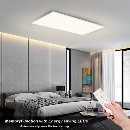 Brilagi - Plafón LED regulable SLIMFRAME LED/80W/230V 120x60 cm 3000-6000K blanco + mando a distancia