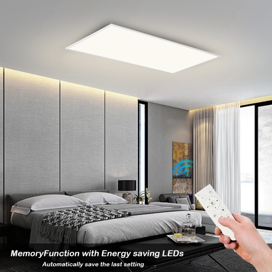 Brilagi - Plafón LED regulable SLIMFRAME LED/80W/230V 120x60 cm 3000-6000K blanco + mando a distancia
