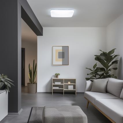 Brilagi - Luminaria de techo LED regulable inteligente, 36W, 230V, 53 x 53 cm, 3000–6000K, Wi-Fi Tuya Beacon + control remoto