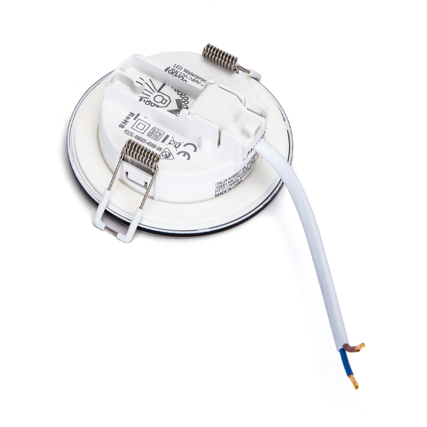 Brilagi - Luminaria empotrable para baño LED/6W/230V 4000K negra IP65