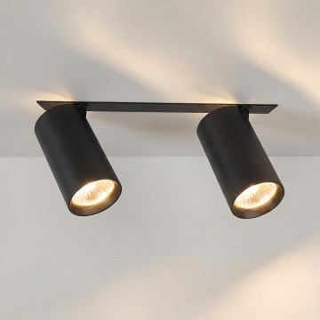 Brilagi - Luminaria empotrada de techo SELE 2xGU10/30W/230V negra