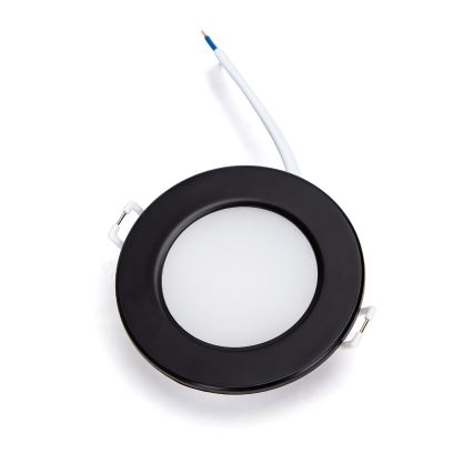 Brilagi - Luminaria empotrada LED para baño LED/12W/230V 3000K negra IP65