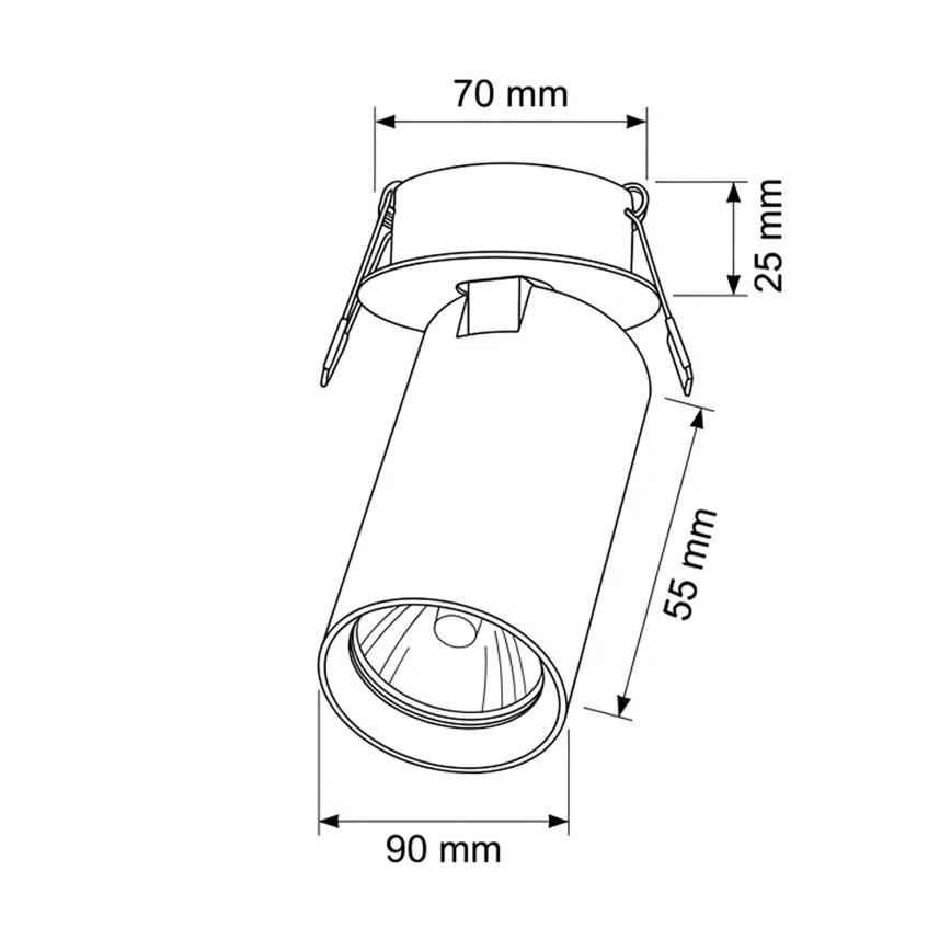 Brilagi - Luminaria empotrada SELE 1xGU10/30W/230V blanca