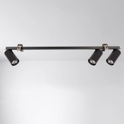 Brilagi - Luminaria empotrada SELE 3xGU10/30W/230V negra