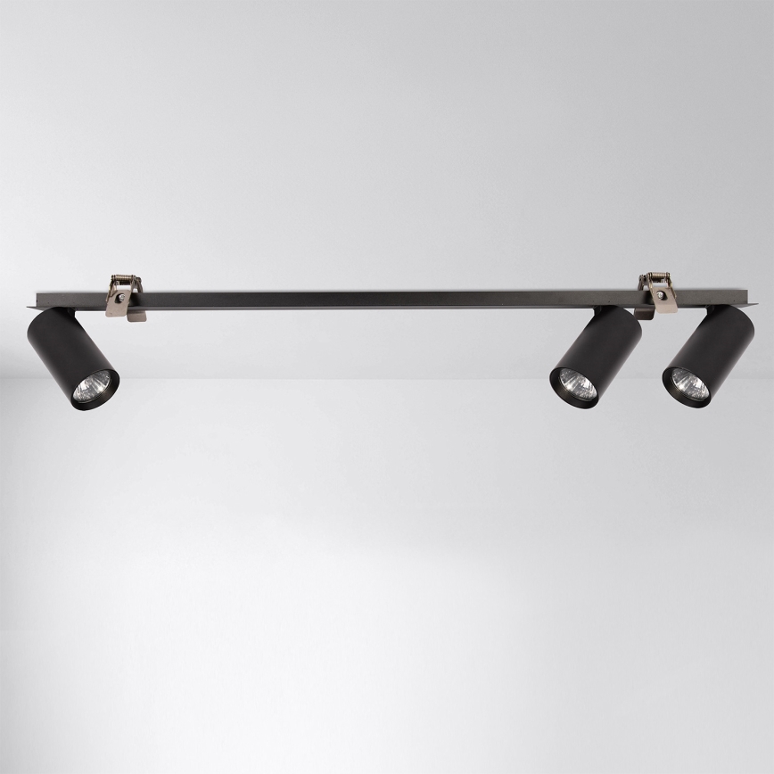 Brilagi - Luminaria empotrada SELE 3xGU10/30W/230V negra