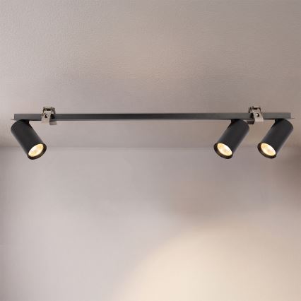 Brilagi - Luminaria empotrada SELE 3xGU10/30W/230V negra