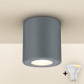 Brilagi - Luminaria exterior regulable LED RGBW MIA 1xGU10/4,8W/230V 3000K 84x80 mm antracita IP54 + mando a distancia