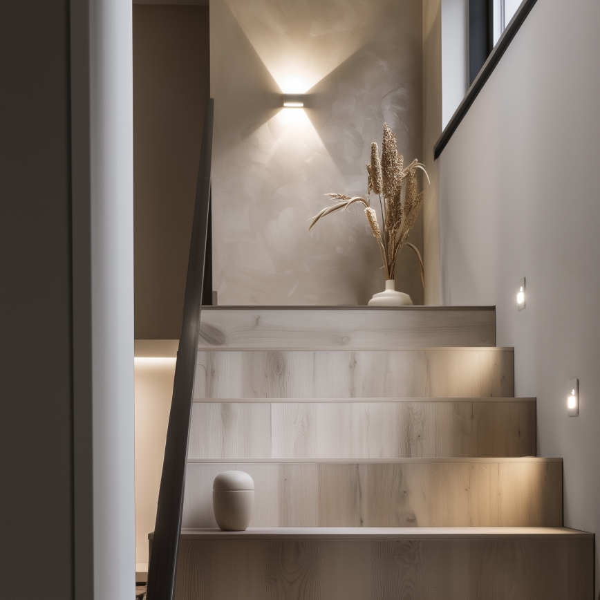 Brilagi - Luminaria LED para escalera con sensor de movimiento y crepuscular JACK LED/1,5W/230V 3000/4000/6500K blanco