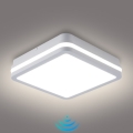 Brilagi - Luminaria LED de exterior con sensor BENE, 24 W, 230 V, 26 x 26 cm, blanca, IP54