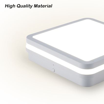 Brilagi - Luminaria LED de exterior con sensor BENE, 24 W, 230 V, 26 x 26 cm, blanca, IP54