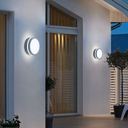 Brilagi - Luminaria LED exterior con sensor BENE LED/18W/230V, diámetro 22 cm, antracita, IP54